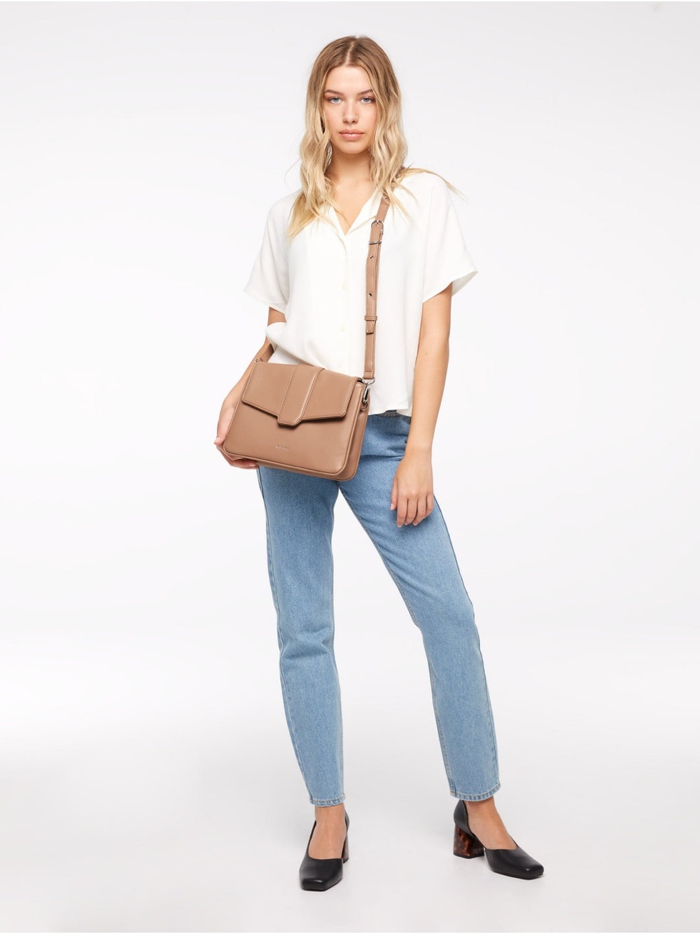 Matt & Nat Taupe Crossbody Shoulder Bag